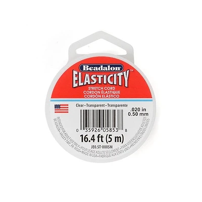 Fil elastique - 0.5mm - transparent - 5m