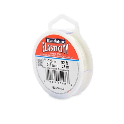 Fil elastique - 0.5mm - transparent - 25m