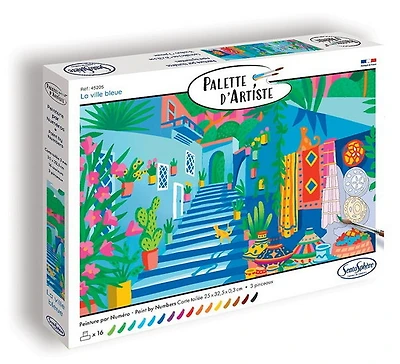 Palette d'artiste : la ville bleue