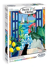 Palette d'artiste : le chat à la fenêtre