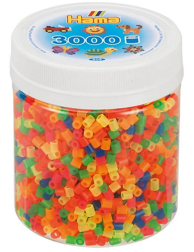 Pot 3000 perles Hama midi - Couleurs neons