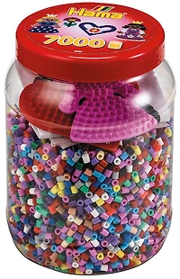Pot 7000 perles Hama et 2 plaques princesse
