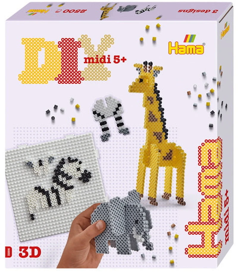 Boîte Cadeau Hama midi - Safari 3D