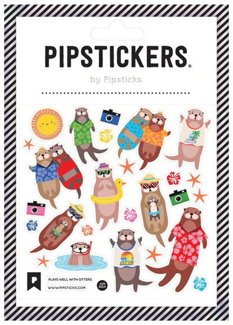 Autocollants Loutres en vacances