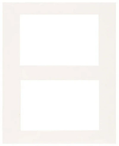 Mat White 8x10 2 Openings 4x6"