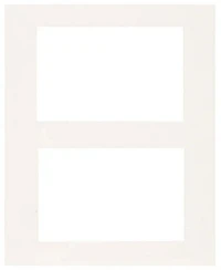 Mat White 8x10 2 Openings 4x6"