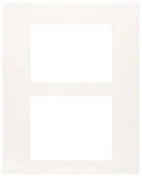 Mat White 16x20 2 Openings 8x10"