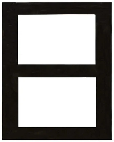 Mat Black 8x10 2 Openings 4x6"