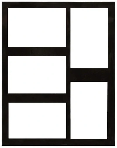 Mat Black 11x14 5 Openings 4x6"