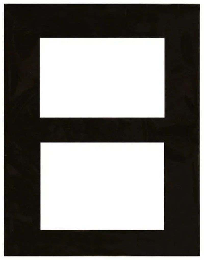 Mat Black 11x14 2 Openings 5x7"