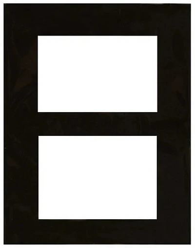 Mat Black 11x14 2 Openings 5x7"