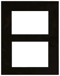 Mat Black 11x14 2 Openings 5x7"