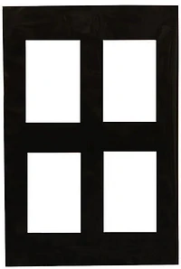 Mat Black 12x18 4 Openings 4x6"