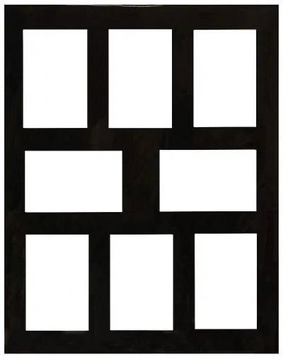 Mat Black 16x20 8 Openings 4x6"