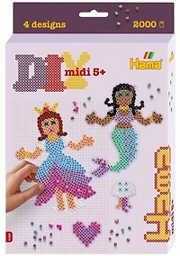 Hama Princess and Mermaid Box. Approx. 2,000 beads, 1 pegboard.