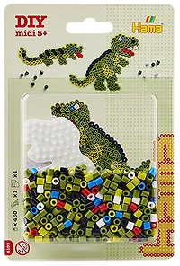 Hama Petit kit. Env. 450 perles, 1 plaque dinosaure.