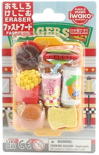 Ens. 8 gommes à effacer fast food