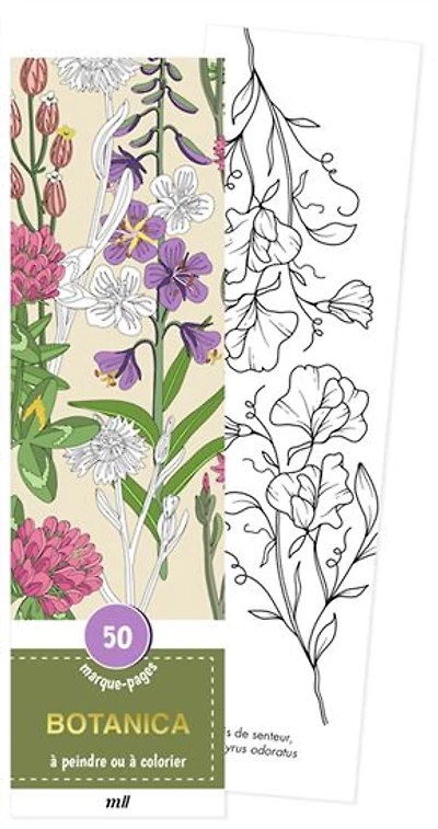 Botanica : 50 marque-pages à peindre ou à colorier