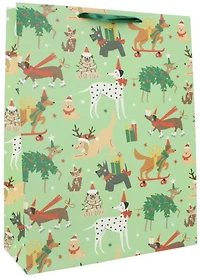 Sac large chiens de Noël