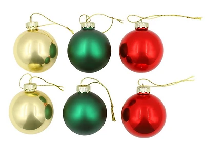 Ens. 6 boules colorées à décorer 6cm