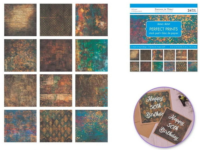 Paper pad - 24s - abstract - 6x6in