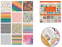 Bloc papier - 24f - arc-en-ciel - 6x6po