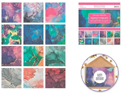 Paper pad - 24s - golden lining - 6x6in