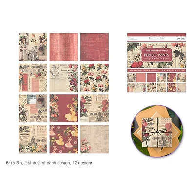 Forever in Time Paper Pad - 24 Sheets - Vintage Romance