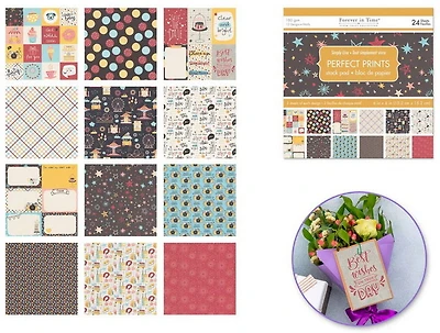 Bloc papier - 24f - tout simplement vivre - 6x6po