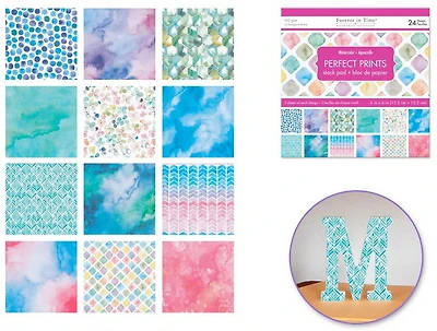 Bloc papier - 24f - aquarelle - 6x6po