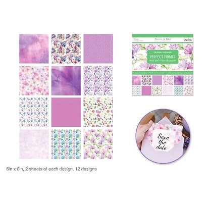 Forever in Time Paper Pad - 24 Sheets - Lila's garden