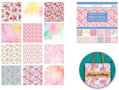 Bloc papier - 24f - plantes vibrantes - 6x6po