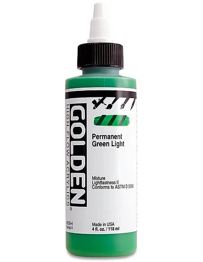 Acrylique high flow - 4 oz  vert permanent clair  s4