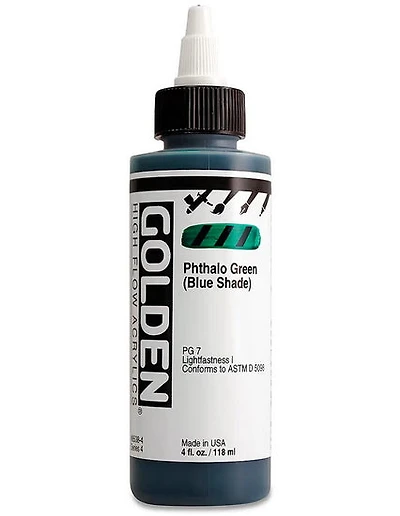 Acrylique high flow - 4 oz vert de phthalo nuance bleu s4