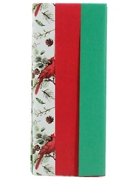 Papier de soie couleurs assorties oiseaux de Noël