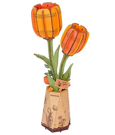 Fleur en bois à bricoler - Tulipe