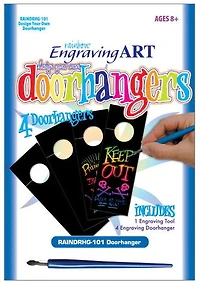 Ens. 4 gravures arc-en-ciel Accroche-portes