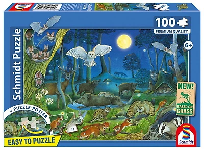 Animaux dans la forêt nocturne 100mcx