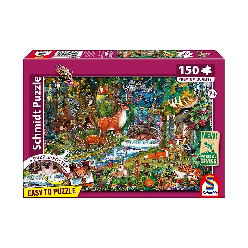 Animals in the European Forest – 150 Pieces