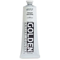 Acrylic heavy body - 5 oz  iridescent silver fine  s5