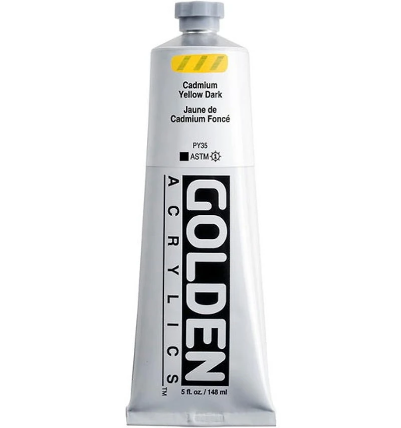 Acrylic heavy body - 5 oz cadmium yellow dark s7