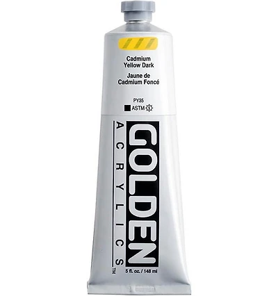 Acrylic heavy body - 5 oz  cadmium yellow dark  s7