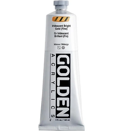 Acrylique haute viscosité - 5 oz  or irid. brillant fin  s7