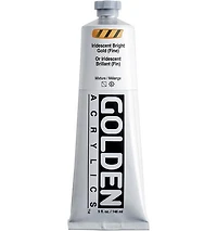 Acrylic heavy body - 5 oz  iridescent bright gold fine  s7