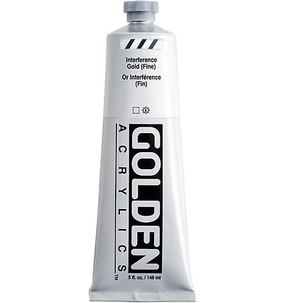 Acrylic heavy body - 5 oz  interference gold fine  s7