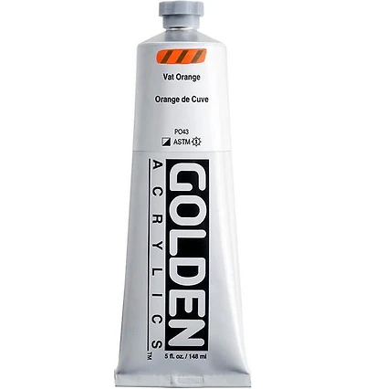 Acrylic heavy body - 5 oz  vat orange  s8