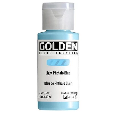 Acrylique fluide - 1 oz bleu phthalo clair s1