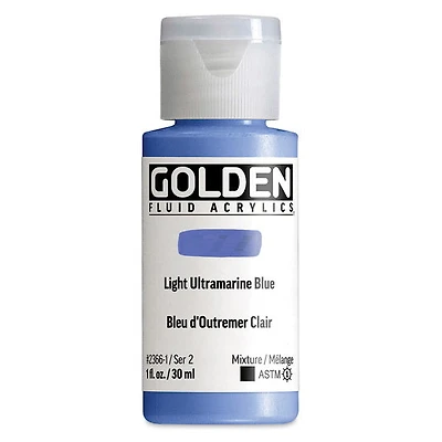 Acrylique fluide - 1 oz  bleu outremer clair  s2