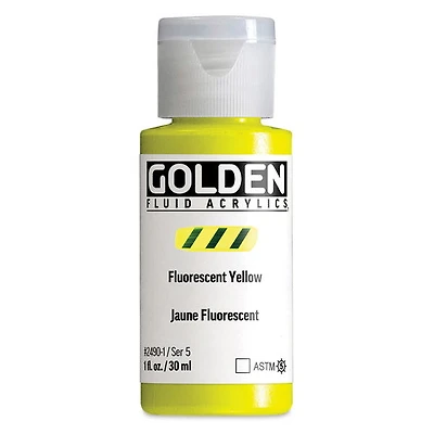 Acrylique fluide - 1 oz  jaune fluo  s5
