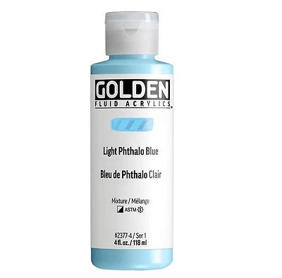 Acrylique fluide - 4 oz  bleu phthalo clair  s1